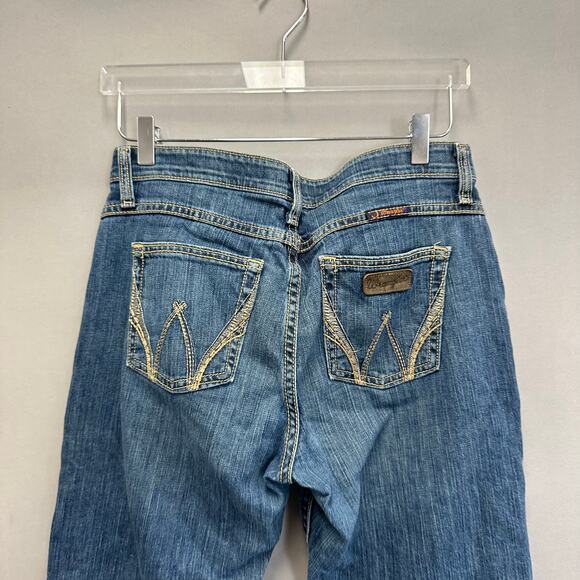 Vintage Y2k Wrangler Q-Baby Mid Rise Western Denim Jeans Size 7/8X34 Medium Wash - Picture 13 of 15